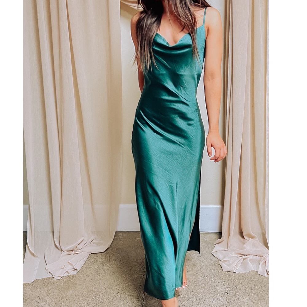 Emerald green dress